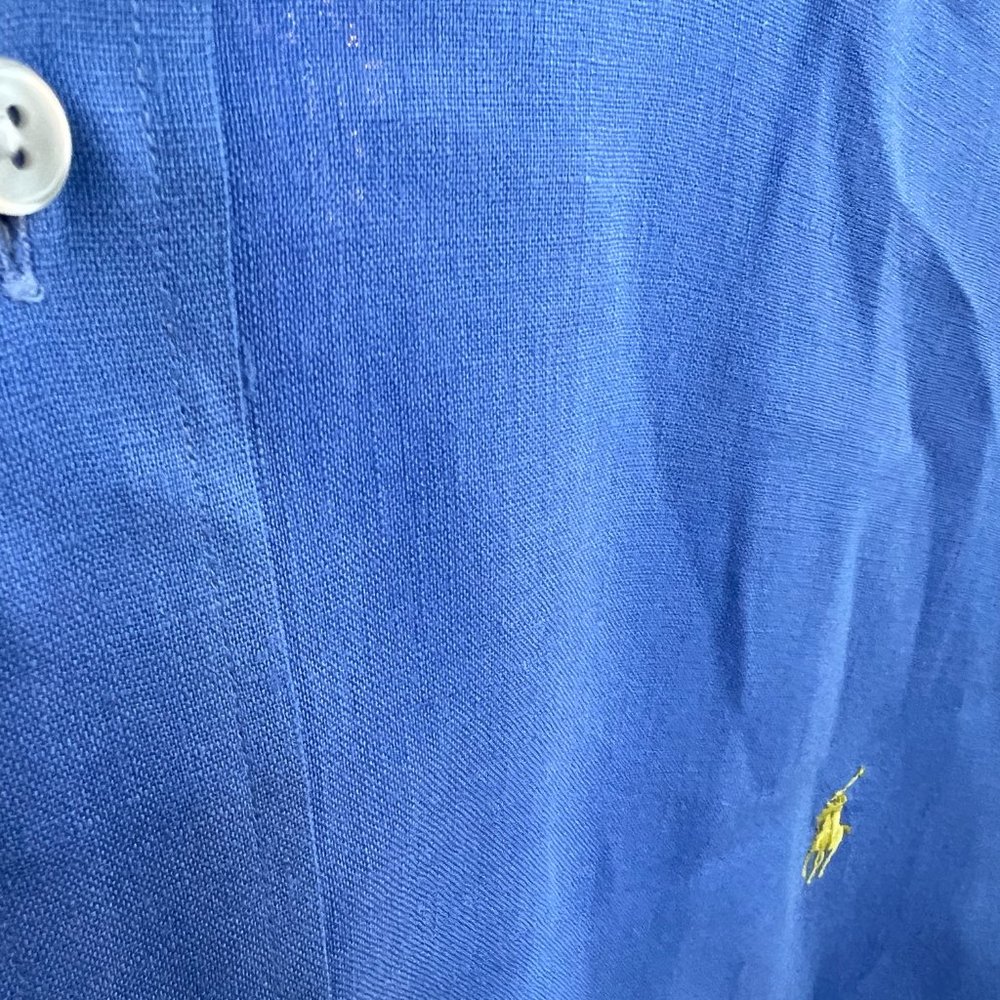 Ralph Lauren Lightweight Linen Shirt (Big & Tall) size 1XB BLUE Long Sleeve - Picture 3 of 6
